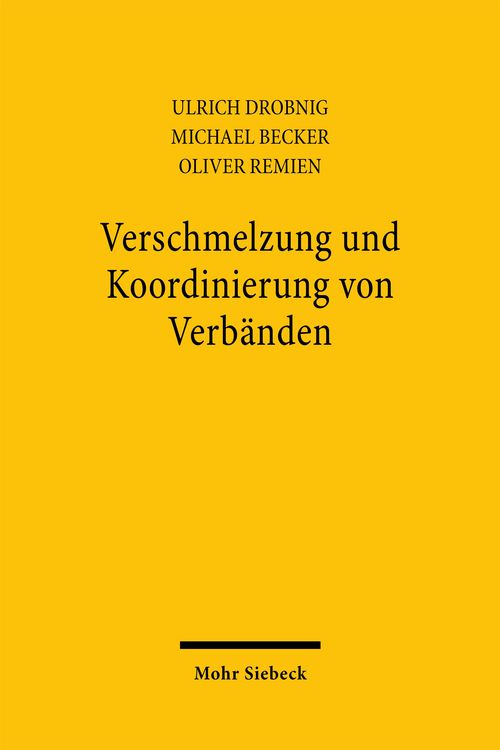 Produktbild: Verschmelzung und Koordinierung von Verb&auml;nden