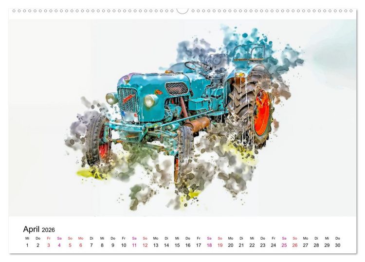 Produktbild: Traktoren Oldtimer Legenden (Wandkalender 2026 DIN A2 quer), CALVENDO Monatskalender