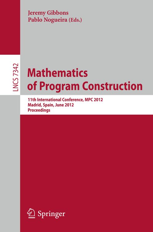 Produktbild: Mathematics of Program Construction