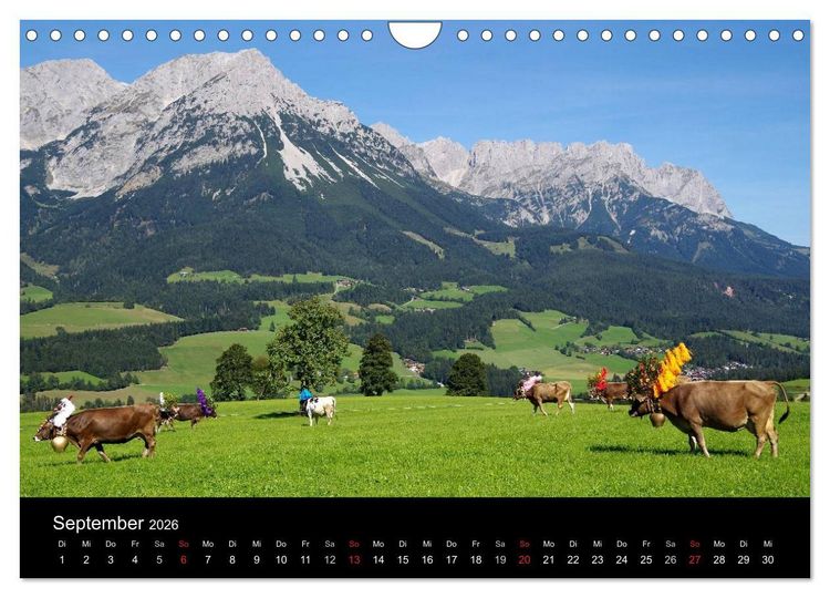 Produktbild: Almabtrieb in Tirol (Wandkalender 2026 DIN A4 quer), CALVENDO Monatskalender