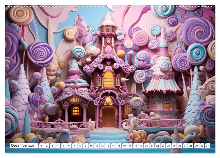 Produktbild: Zuckertr&auml;ume im Candyland (hochwertiger Premium Wandkalender 2026 DIN A2 quer), Kunstdruck in Hochglanz