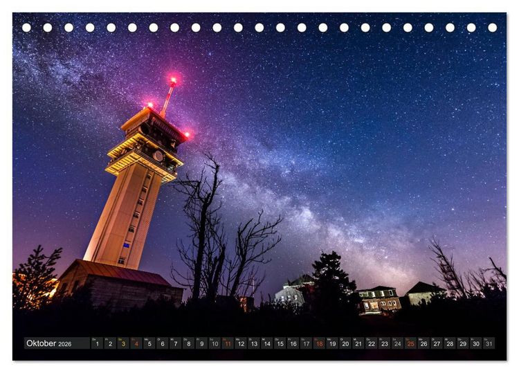 Produktbild: Himmelslichter - Mond und Sterne (Tischkalender 2026 DIN A5 quer), CALVENDO Monatskalender