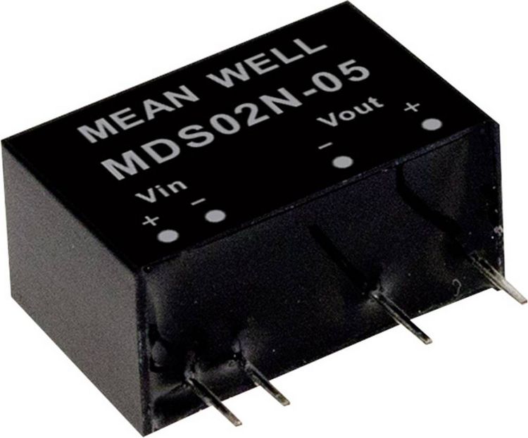 Produktbild: MEAN WELL MDS02L-05 DC/DC-Wandlermodul 400mA 2W Anzahl Ausg&auml;nge: 1 x Inhalt 1St.
