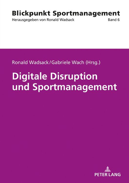 Produktbild: Digitale Disruption und Sportmanagement