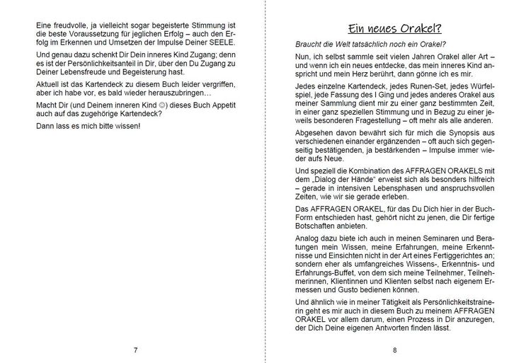 Produktbild: Das Affragen Orakel Buch