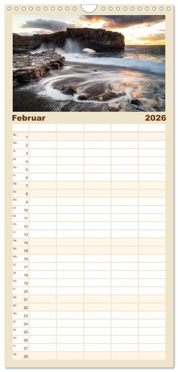 Produktbild: Familienplaner 2026 - La Palma - La Isla Bonita mit 5 Spalten (Wandkalender, 21 x 45 cm) CALVENDO