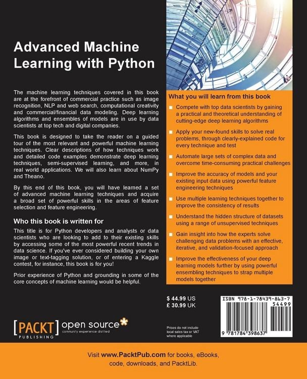 Produktbild: Advanced Machine Learning with Python