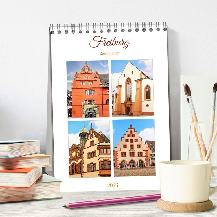Produktbild: Freiburg - Reiseplaner (Tischkalender 2026 DIN A5 hoch), CALVENDO Monatskalender