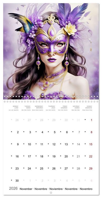 Produktbild: Transformation fascinante (Calendrier mural carr&eacute; 2026 30x30 cm) Calendrier double avec une page pour vos prises de notes