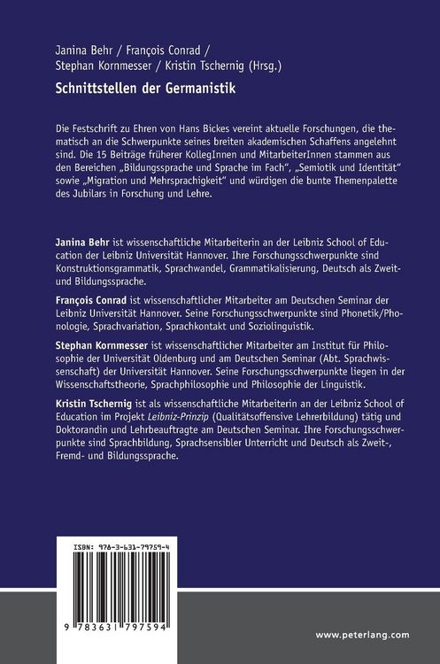Produktbild: Schnittstellen der Germanistik