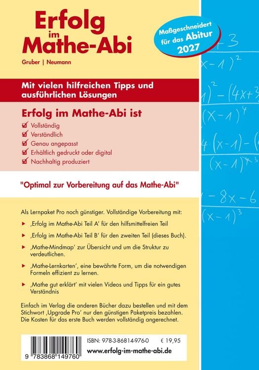 Produktbild: Erfolg im Mathe-Abi 2027 Leistungsfach Teil B Baden-W&uuml;rttemberg