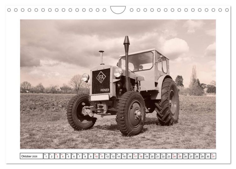 Produktbild: Von Lanz Bulldog bis Hanomag Traktor - Klassiker 1926 - 1975 (Wandkalender 2026 DIN A4 quer), CALVENDO Monatskalender
