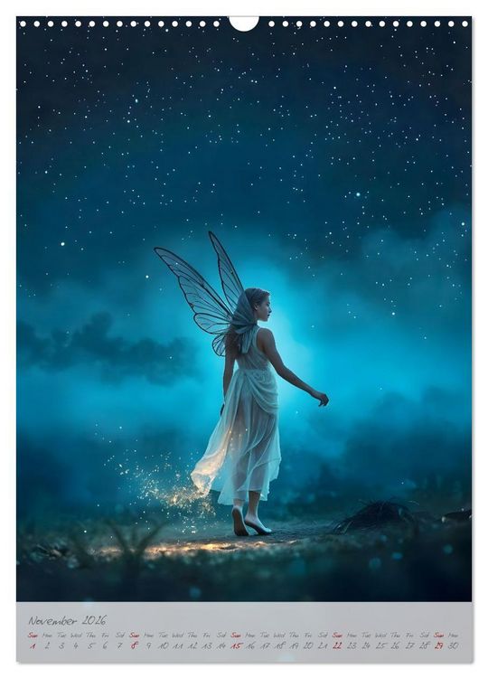 Produktbild: Heart of light, wings of colour - Emotion, colour and magic in the fairy kingdom (Wall Calendar 2026 DIN A3 portrait), CALVENDO 12 Month Wall Calendar