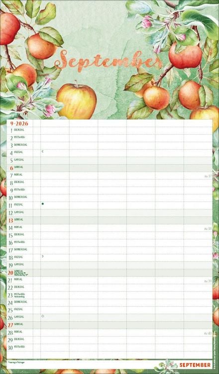 Produktbild: Familienplaner Aquarell 2026