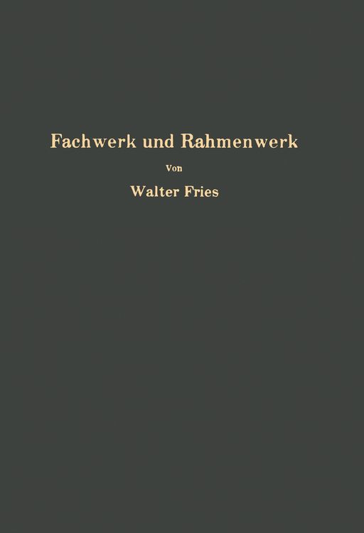 Produktbild: Fachwerk und Rahmenwerk