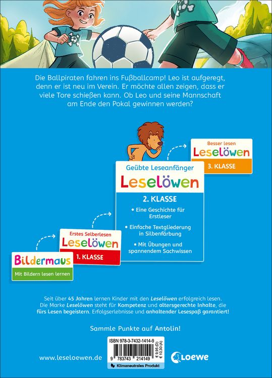 Produktbild: Lesel&ouml;wen 2. Klasse - Abenteuer im Fu&szlig;ballcamp