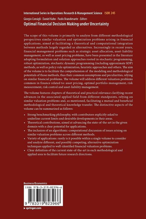 Produktbild: Optimal Financial Decision Making under Uncertainty