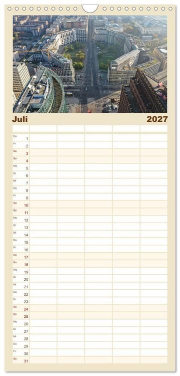 Produktbild: Familienplaner 2027 - Berlin - Reise durch die deutsche Geschichte mit 5 Spalten (Wandkalender, 21 x 45 cm) CALVENDO