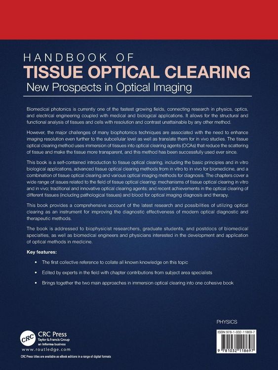Produktbild: Handbook of Tissue Optical Clearing