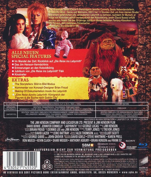 Produktbild: Die Reise ins Labyrinth - 30th Anniversary Edition