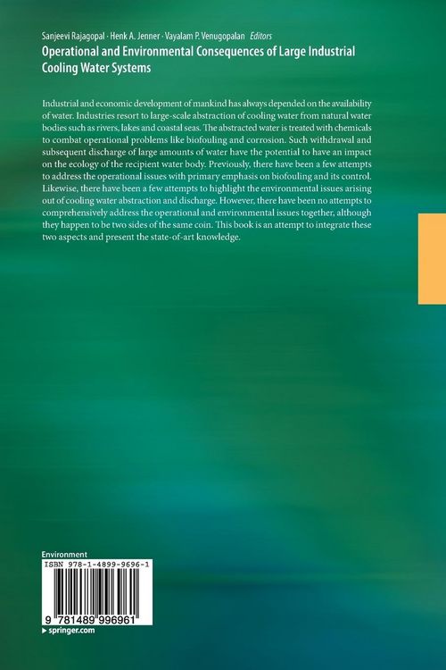 Produktbild: Operational and Environmental Consequences of Large Industrial Cooling Water Systems