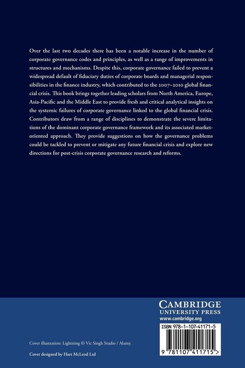 Produktbild: Corporate Governance and the Global Financial Crisis
