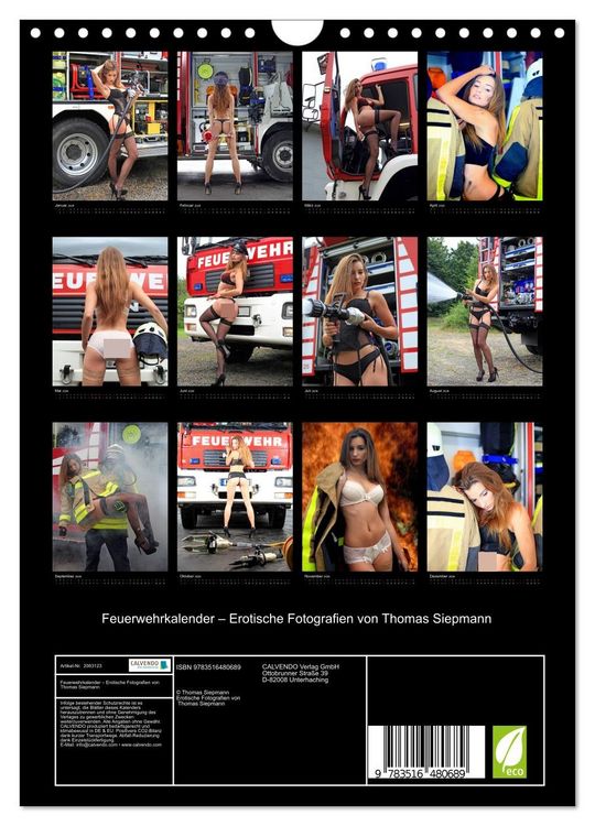 Produktbild: Feuerwehrkalender &ndash; Erotische Fotografien von Thomas Siepmann (Wandkalender 2026 DIN A4 hoch), CALVENDO Monatskalender