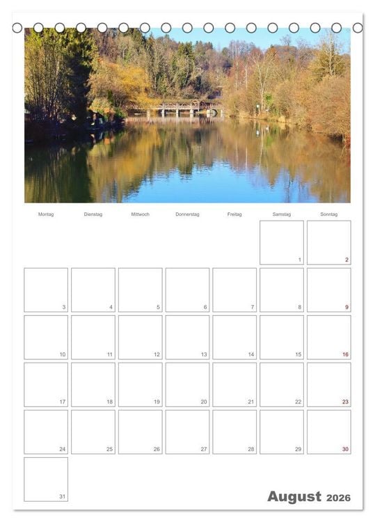 Produktbild: Alpenfl&uuml;sse - Ammer, Isar, Lech und Loisach (Tischkalender 2026 DIN A5 hoch), CALVENDO Monatskalender