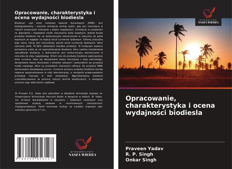 Produktbild: Opracowanie, charakterystyka i ocena wydajno&iquest;ci biodiesla