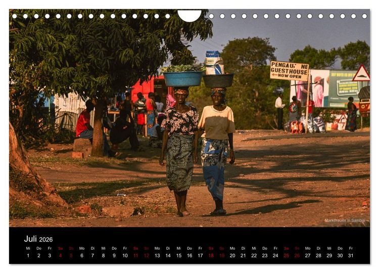 Produktbild: SAMBIA IM HERZEN AFRIKAS (Wandkalender 2026 DIN A4 quer), CALVENDO Monatskalender