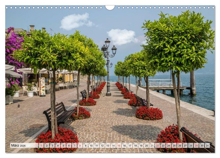Produktbild: GARDASEE Die sch&ouml;nsten Uferpromenaden (Wandkalender 2026 DIN A3 quer), CALVENDO Monatskalender