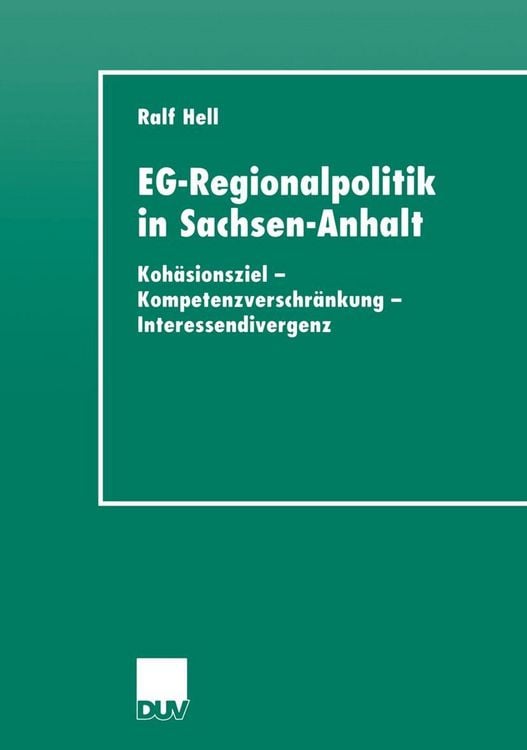 Produktbild: EG-Regionalpolitik in Sachsen-Anhalt