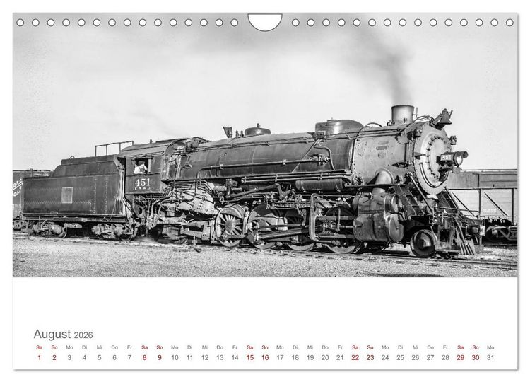 Produktbild: US-Dampflokomotiven (Wandkalender 2026 DIN A4 quer), CALVENDO Monatskalender