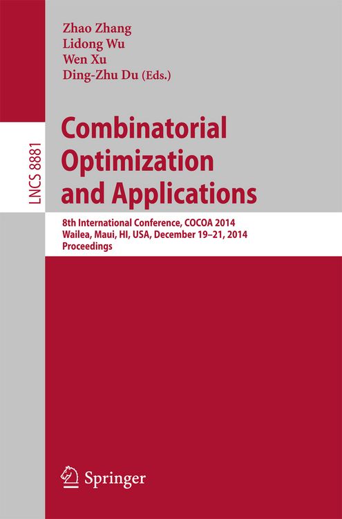 Produktbild: Combinatorial Optimization and Applications