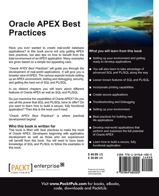 Produktbild: Oracle Apex Best Practices