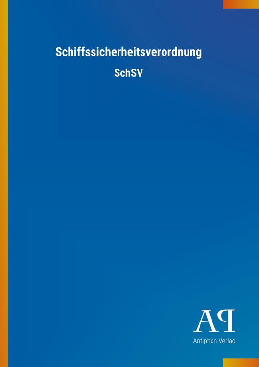 Produktbild: Schiffssicherheitsverordnung