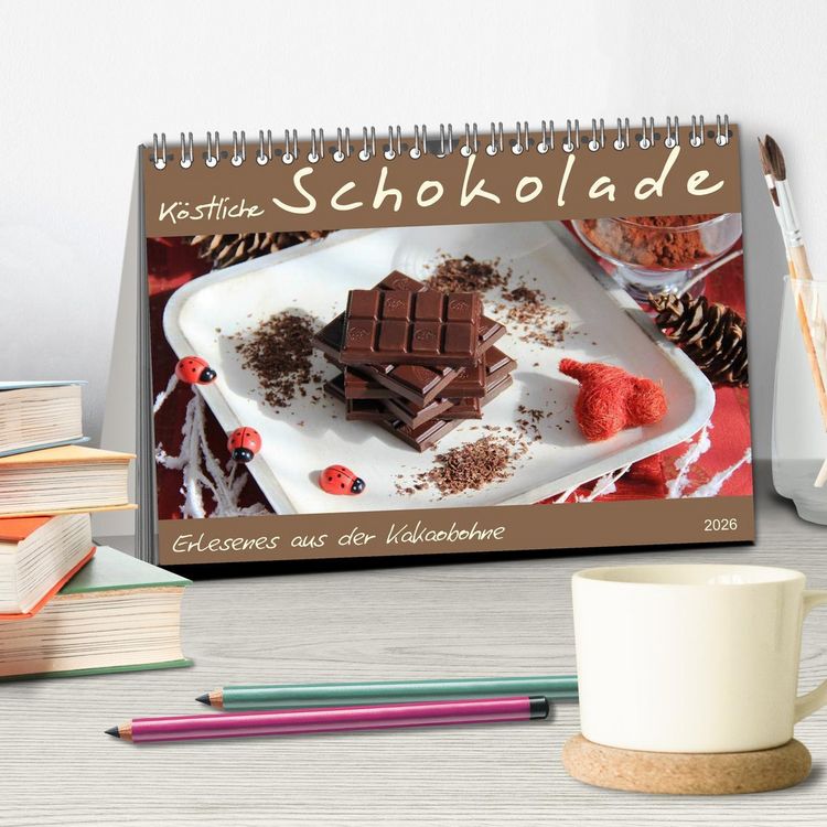 Produktbild: Schokolade - aus der Kakaobohne (Tischkalender 2026 DIN A5 quer), CALVENDO Monatskalender