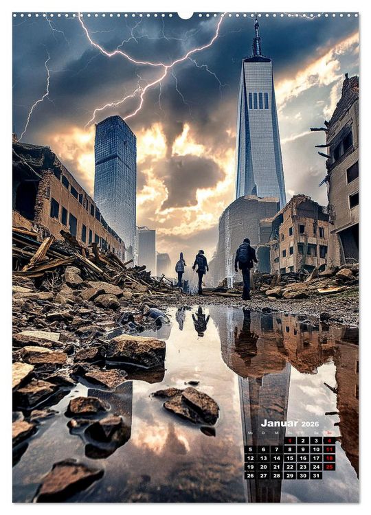 Produktbild: Urbane Endzeitvisionen (hochwertiger Premium Wandkalender 2026 DIN A2 hoch), Kunstdruck in Hochglanz