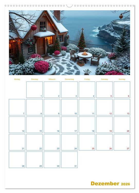 Produktbild: Cottagetr&auml;ume - Ein Jahr voller l&auml;ndlicher Magie (Wandkalender 2026 DIN A2 hoch), CALVENDO Monatskalender
