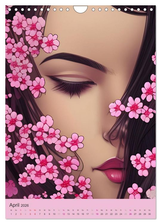 Produktbild: Japanische Kirschbl&uuml;ten - Portraits zum Tr&auml;umen (Wandkalender 2026 DIN A4 hoch), CALVENDO Monatskalender