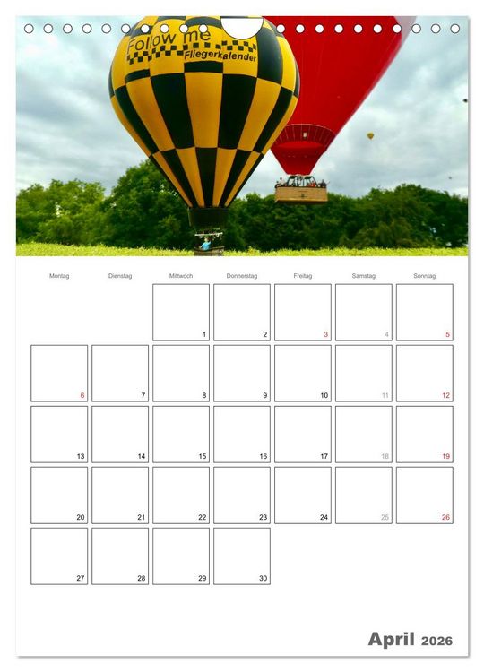 Produktbild: Follow me and have fun - kleine Leute am Flugplatz (Wandkalender 2026 DIN A4 hoch), CALVENDO Monatskalender