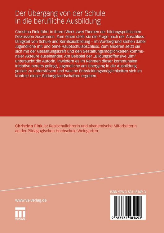 Produktbild: Der &Uuml;bergang von der Schule in die berufliche Ausbildung