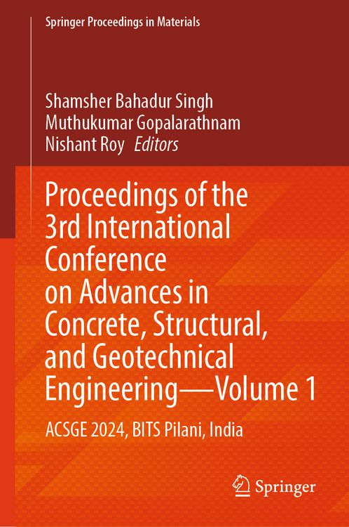 Produktbild: Proceedings of the 3rd International Conference on Advances in Concrete, Structural, and Geotechnical Engineering&mdash;Volume 1