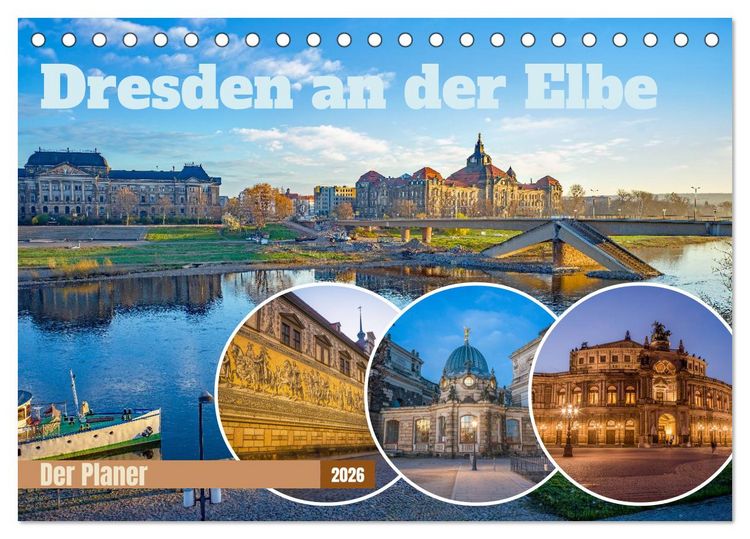 Produktbild: Dresden an der Elbe - Der Planer (Tischkalender 2026 DIN A5 quer), CALVENDO Monatskalender