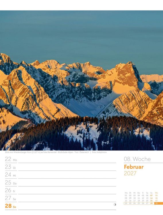 Produktbild: Faszination Alpenwelt Wochenplaner Kalender 2027