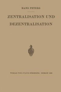 Produktbild: Zentralisation und Dezentralisation