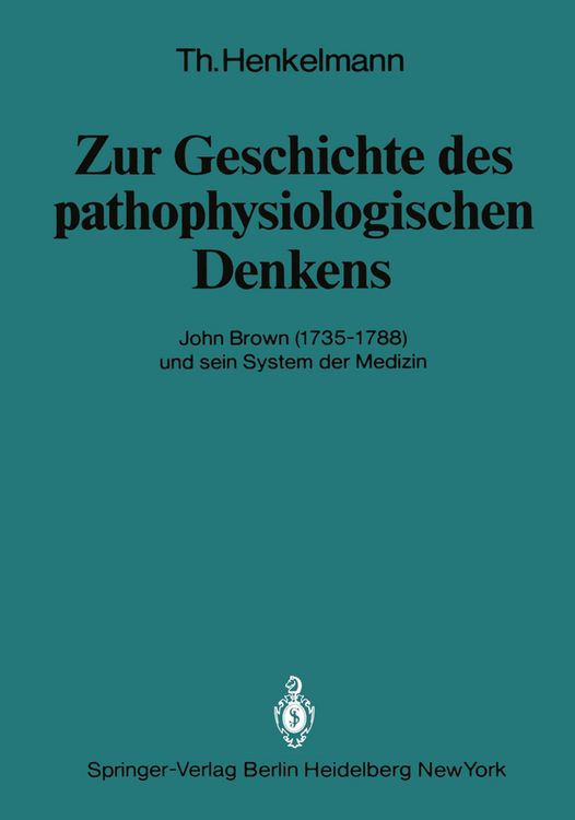 Produktbild: Zur Geschichte des pathophysiologischen Denkens