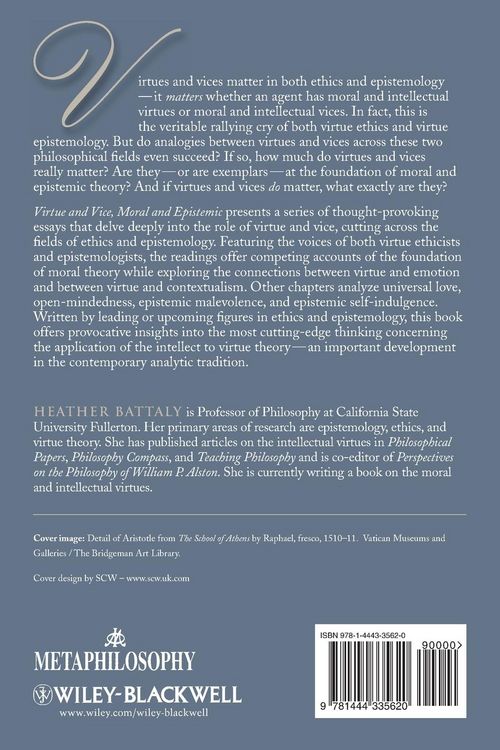 Produktbild: Virtue and Vice, Moral and Epistemic