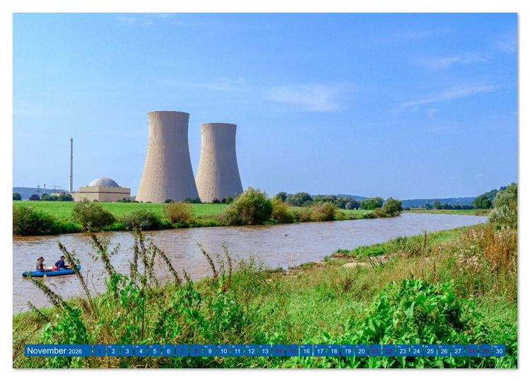 Produktbild: Die Obere Weser - von Bad Karlshafen bis Hameln (Tischkalender 2026 DIN A5 quer), CALVENDO Monatskalender