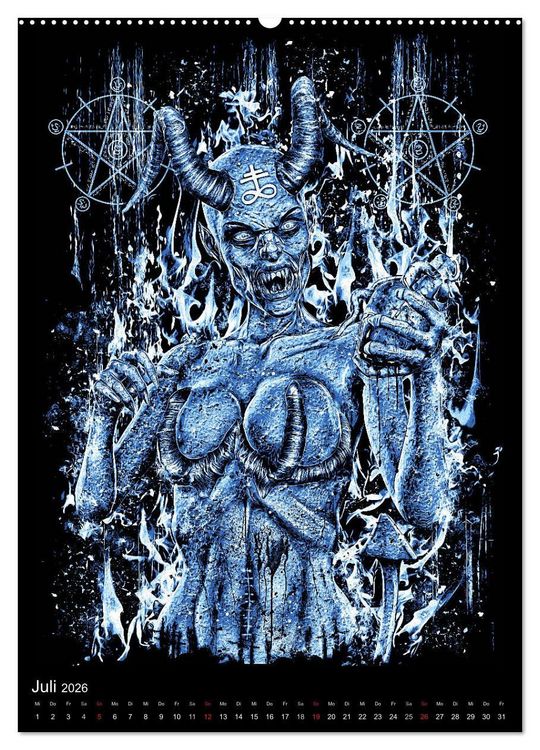 Produktbild: BLOODBOY/FEAR ILLUSTRATION (Wandkalender 2026 DIN A2 hoch), CALVENDO Monatskalender